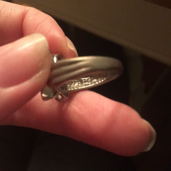 Two tone 925 sterling flower ring - Picture 3 of 4